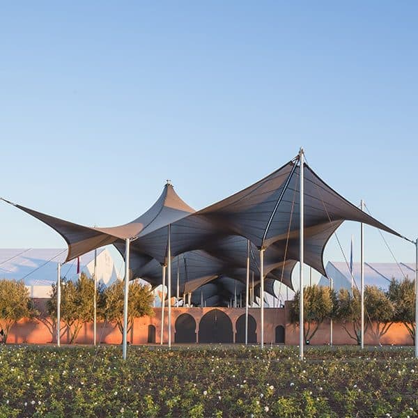 Canopée textile du site de la COP 22 à Marrakech